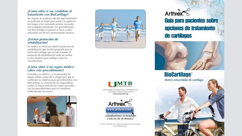 Guía para pacientes sobre opciones de tratamiento de cartílagos