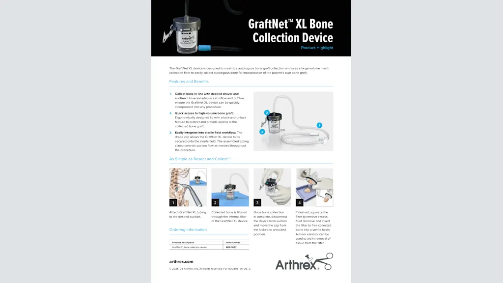 GraftNet™ XL Bone Collection Device