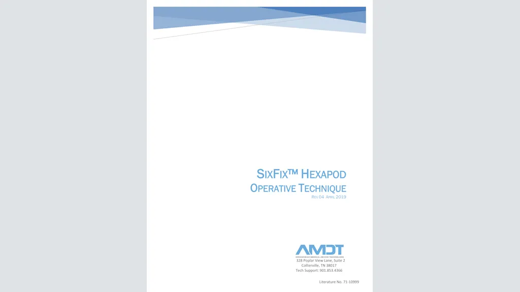 SIXFIX™ HEXAPOD OPERATIVE TECHNIQUE