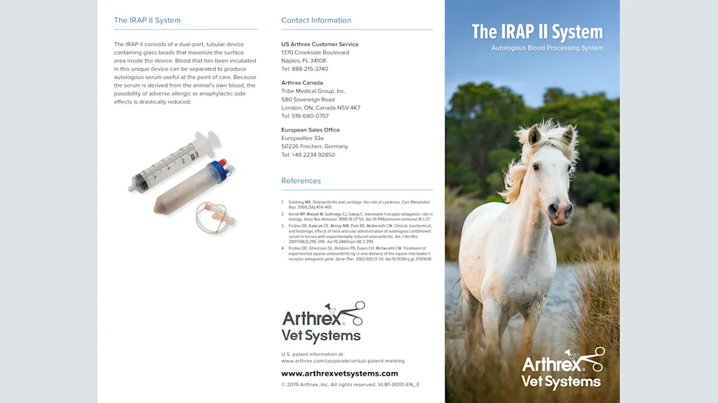 The IRAP II System - Autologous Blood Processing System