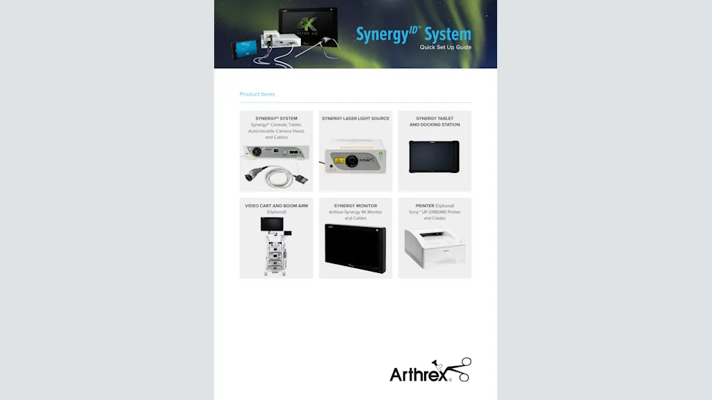 Synergy<sup><i>ID</i>™</sup> System Quick Set Up Guide