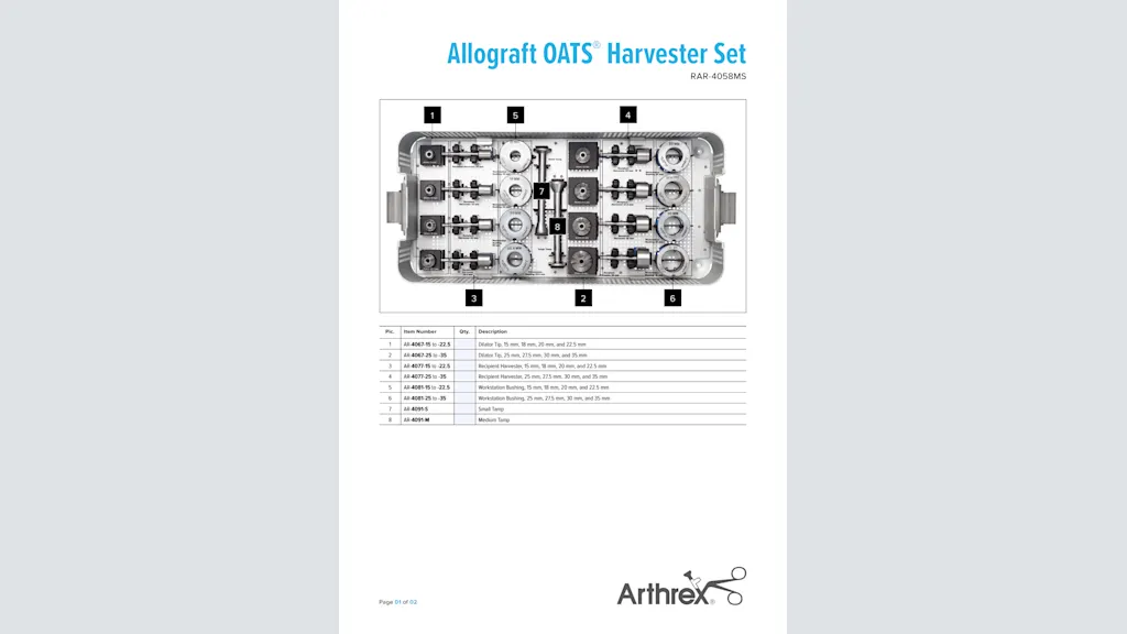 Allograft OATS® Harvester Set