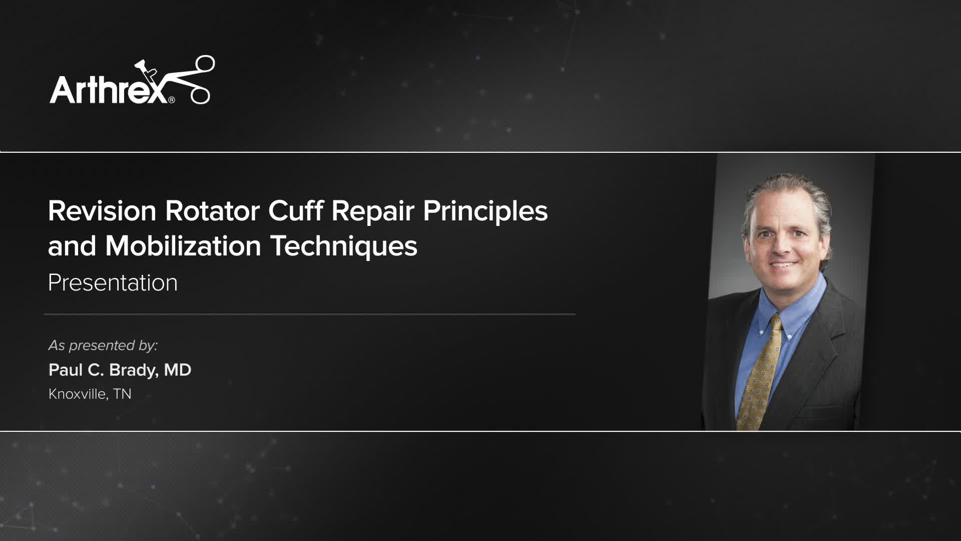 Arthrex Revision Rotator Cuff Repair Principles And Mobilization