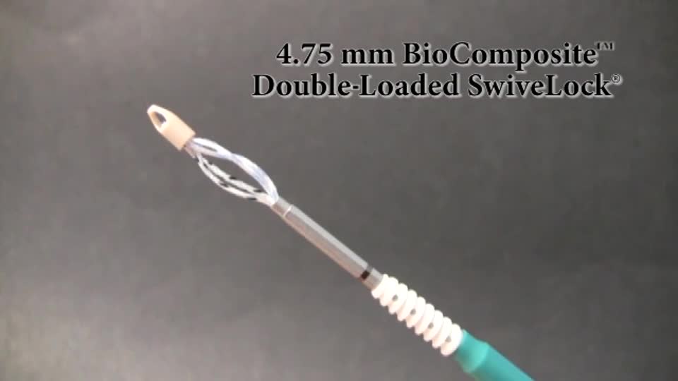 Arthrex - 4.75 mm BioComposite Double-Loaded SwiveLock Video