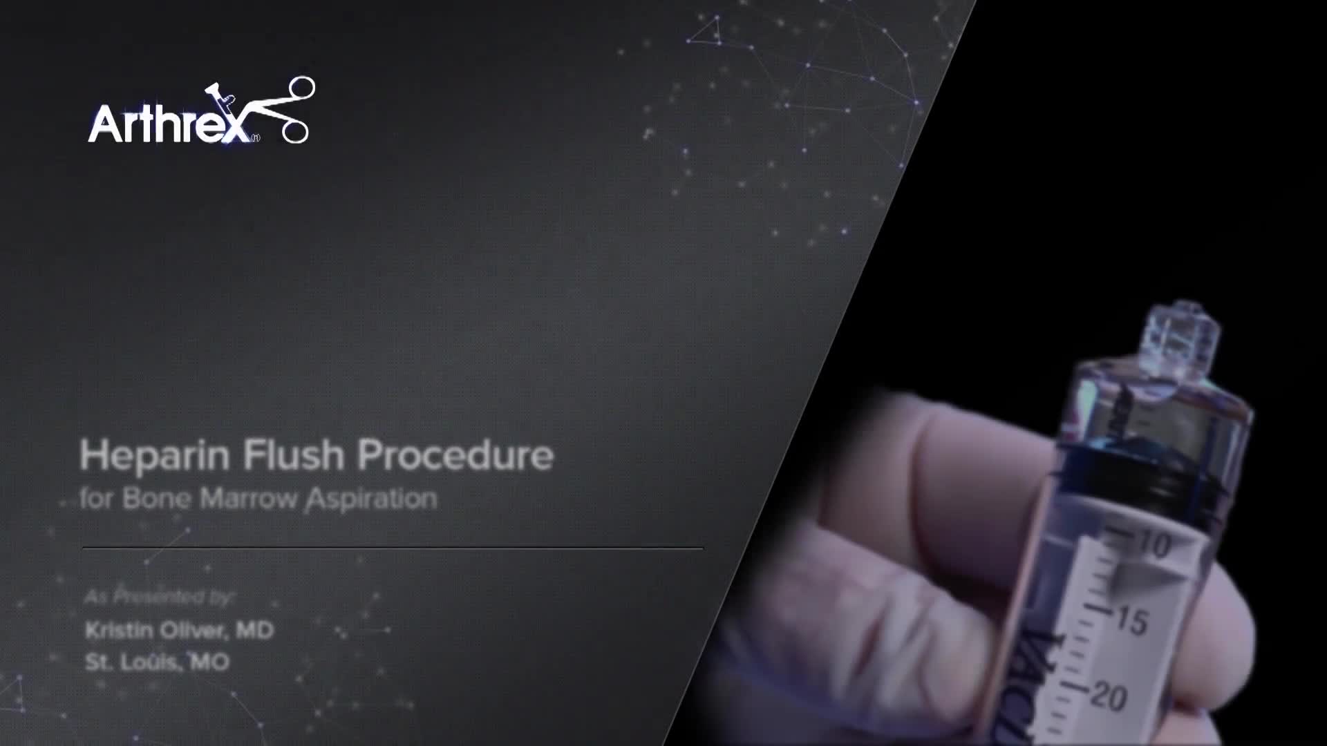 Arthrex - Heparin Flush Procedure for Bone Marrow Aspiration