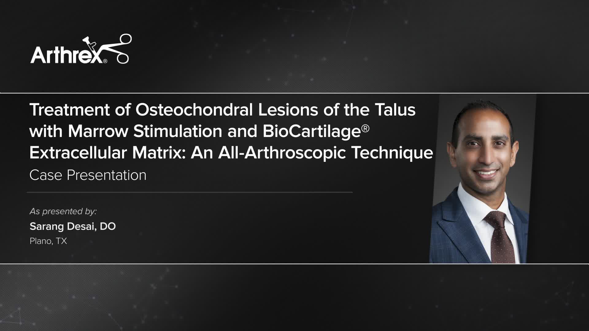 Arthrex - Treatment Of Osteochondral Lesions Of The Talus With Marrow ...