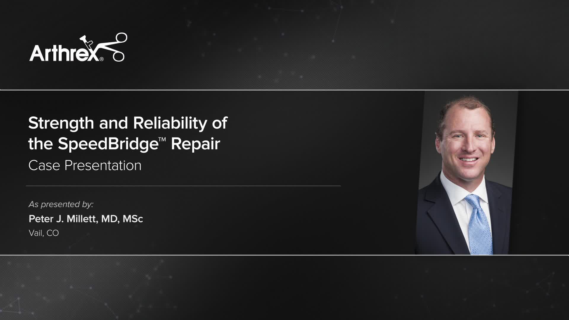 Arthrex Strength And Reliability Of The SpeedBridge Repair